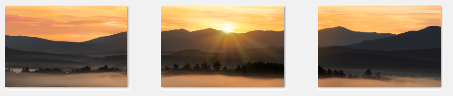 Mt Washington Stunning Silhouette Sunrise Multi Panel